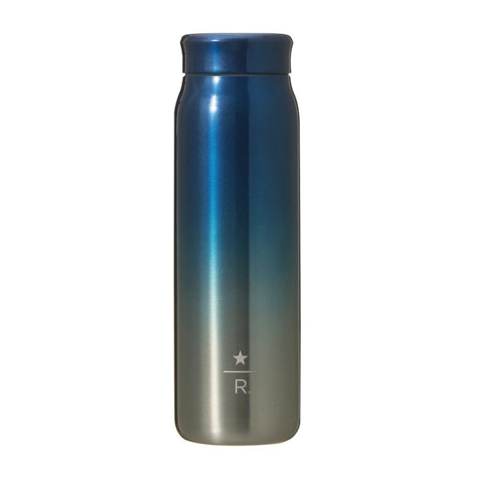 Botella Starbucks Reserve® de acero inoxidable azul y plateado STARBUCKS RESERVE® ROASTERY o de 591 ml TOKYO HOLIDAY 2025