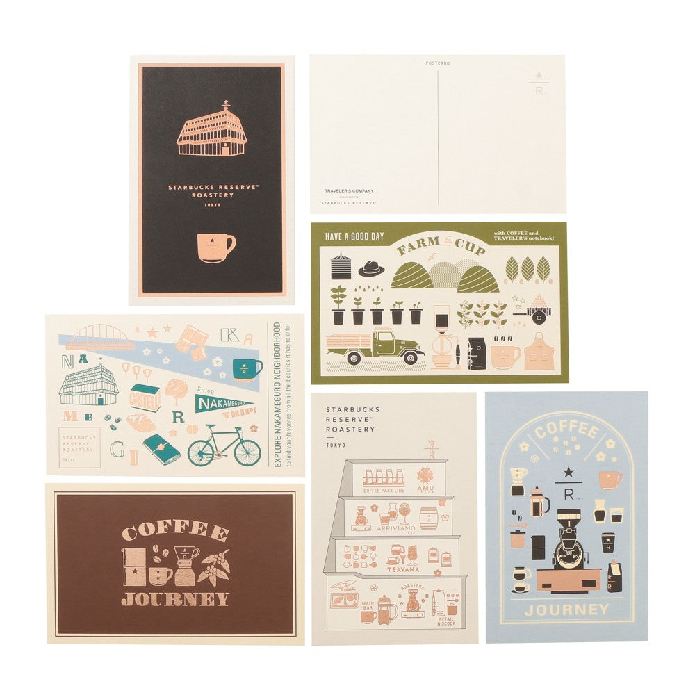 Juego de postales para viajeros de la tostadora Starbucks Reserve  Travel Tokyo Roastery 2026