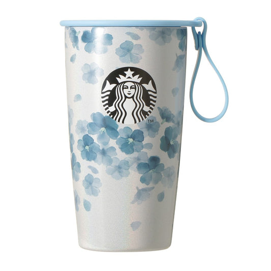 SAKURA2026 Vaso de acero inoxidable con correa, azul aireado, 355 ml Sakura Twinkle Gentle Starbucks Japon 2026
