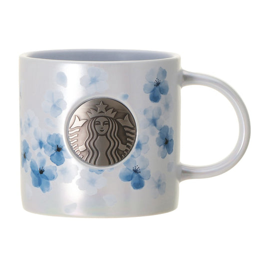 SAKURA2026 Taza de Ceramica Medalla Azul Aireado 355ml Sakura Twinkle Gentle Starbucks Japon 2026