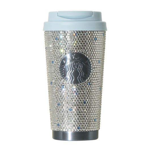 SAKURA2026 Vaso de acero inoxidable con cristales Airy Blue 473 ml Sakura Twinkle Gentle Starbucks Japon 2026