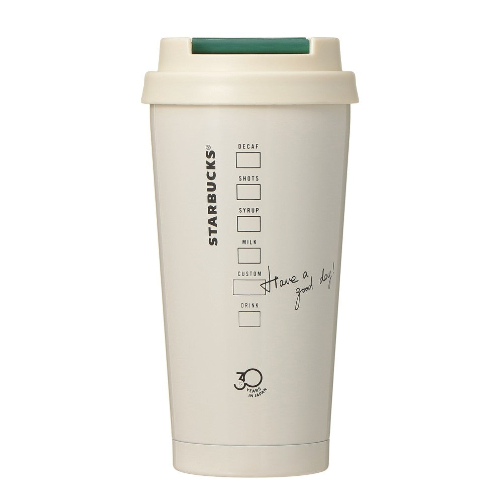 Vaso térmico de acero inoxidable reciclado de 473 ml 30 AÑOS Starbucks Japon 2026