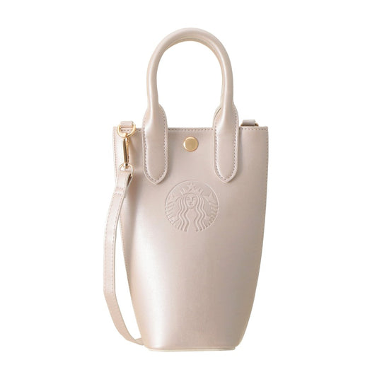 Bolso de hombro tipo botella rosa metalizado Sakura Twinkle Gentle Starbucks Japon 2026