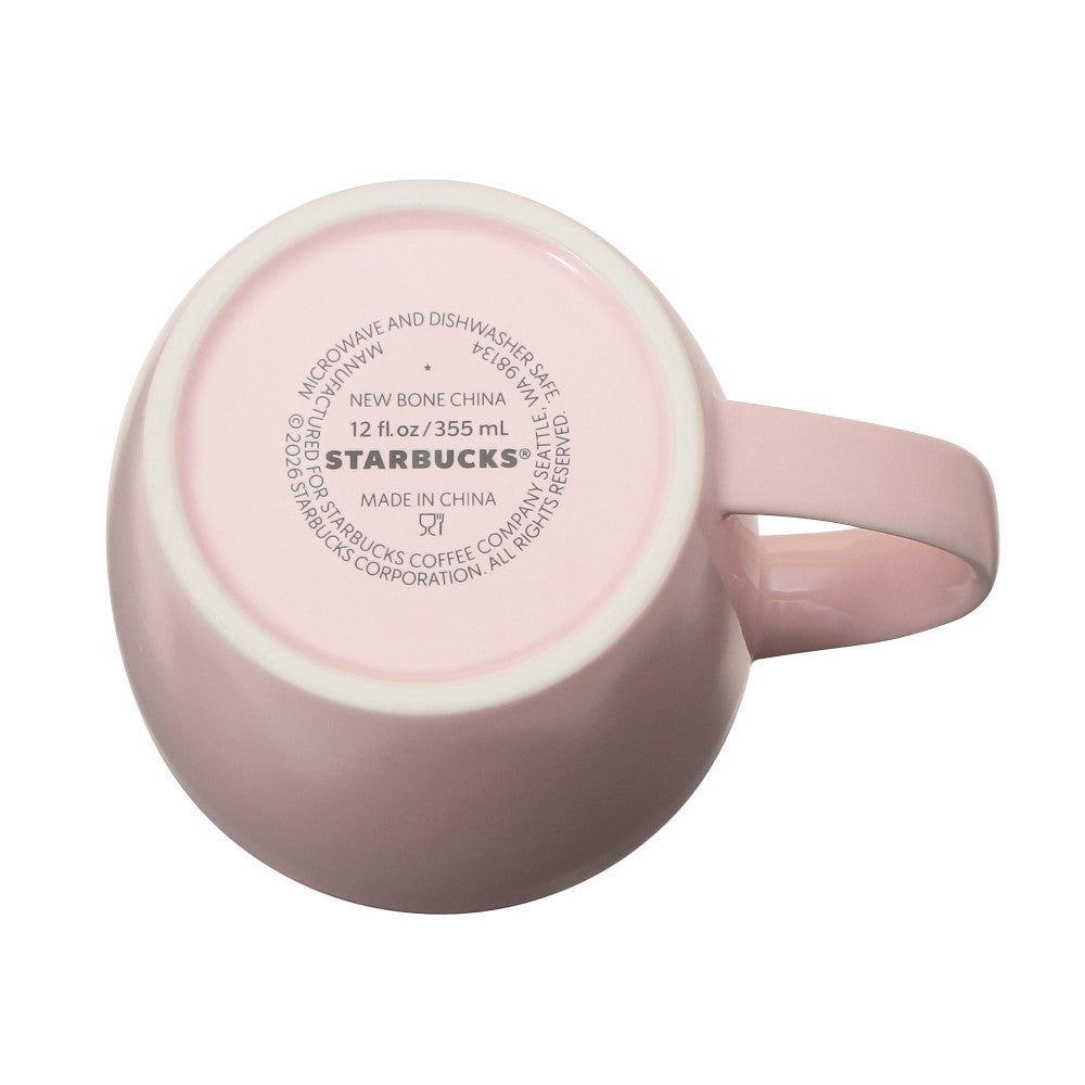 Taza con logo, color rosa beige con borde dorado, 355 ml. Dia de las Madres Starbucks Japon 2026