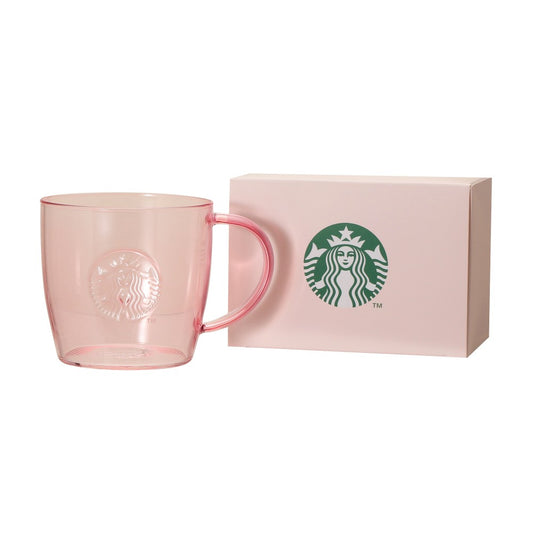 Incluye caja de regalo, taza de cristal resistente al calor con logo, color rosa beige, 355 ml. Dia de las Madres Starbucks Japon 2026