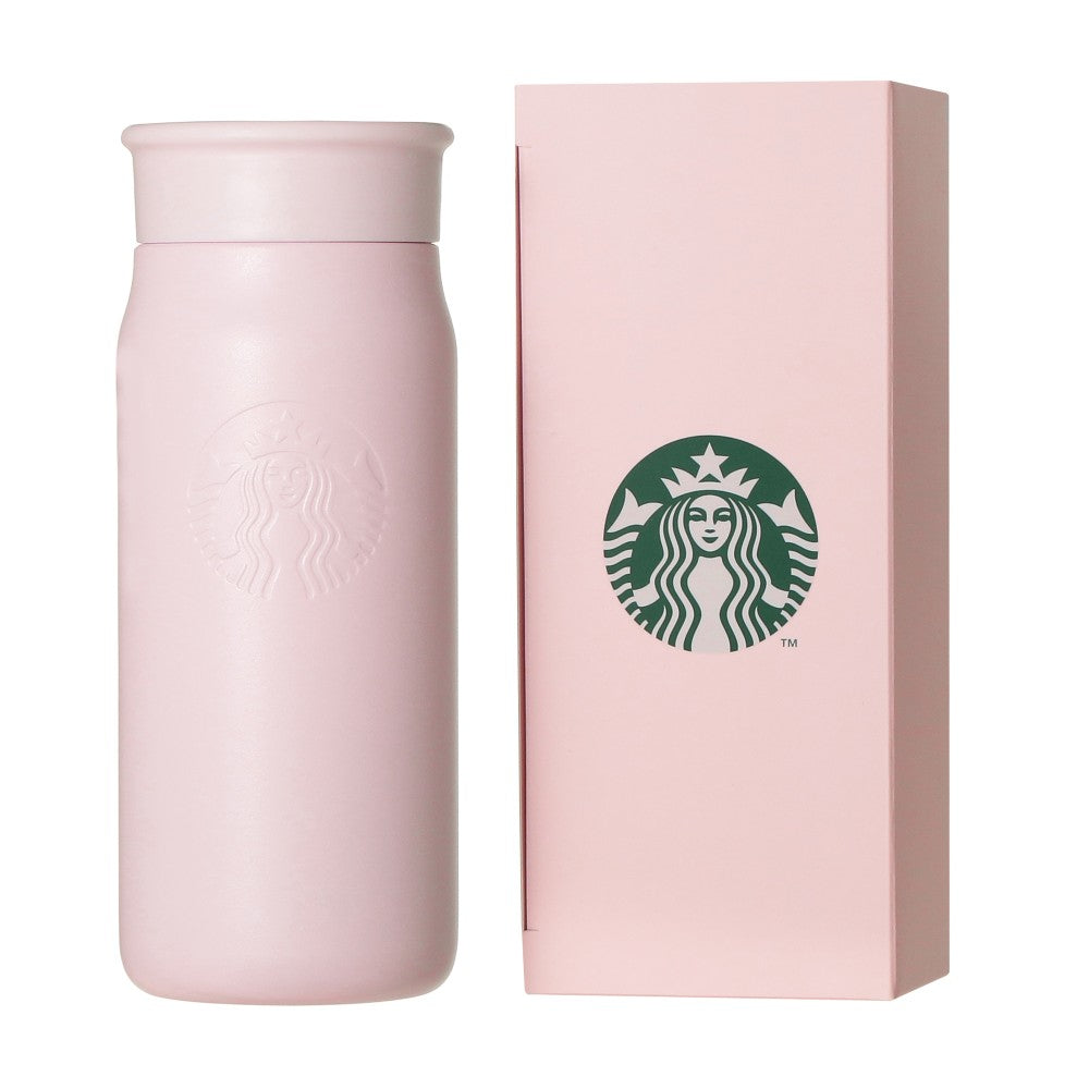 Minibotella de acero inoxidable reciclado en caja de regalo , color rosa beige mate, 355 ml Dia de las Madres Starbucks Japon 2026