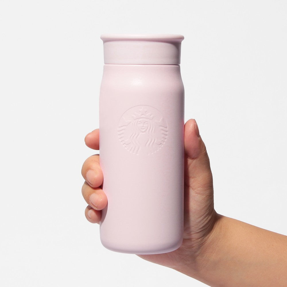 Minibotella de acero inoxidable reciclado en caja de regalo , color rosa beige mate, 355 ml Dia de las Madres Starbucks Japon 2026