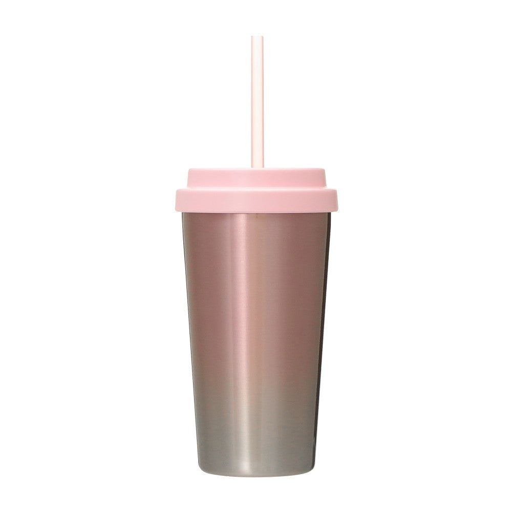 Vaso de acero inoxidable con tapa de repuesto, degradado rosa, 473 ml Feel the breeze Japon 2026