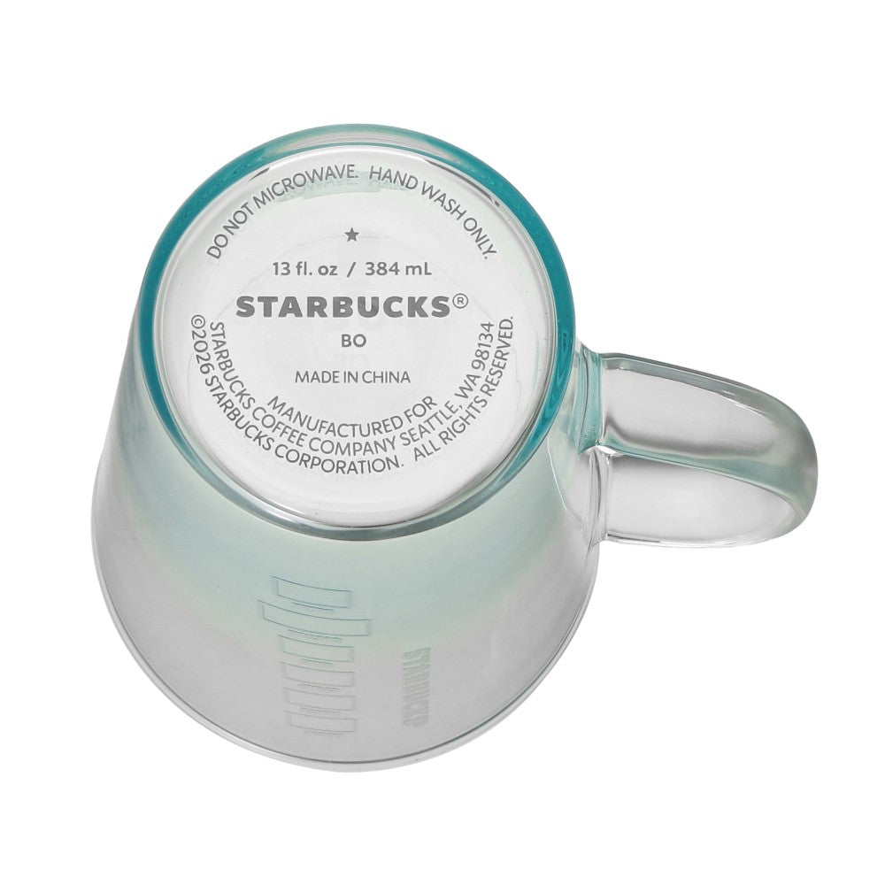 Taza de cristal resistente al calor, gradación azul 384 ml. Feel the breeze Japon 2026