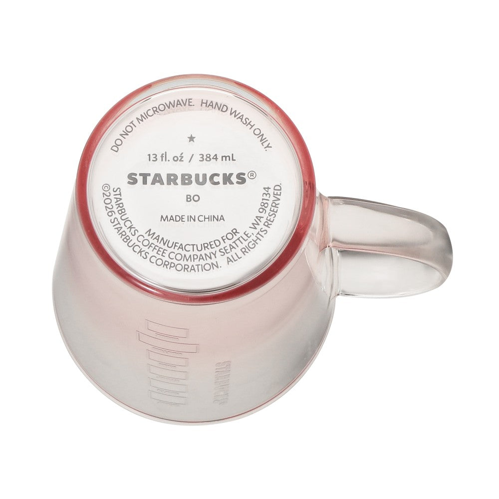 Taza de cristal resistente al calor, gradación rosa 384 ml. Feel the breeze Japon 2026