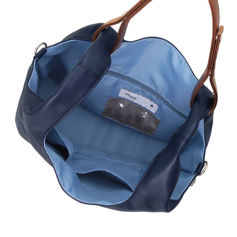 Bolso de compras Converse Tokyo de 2 vías, azul marino y azul.