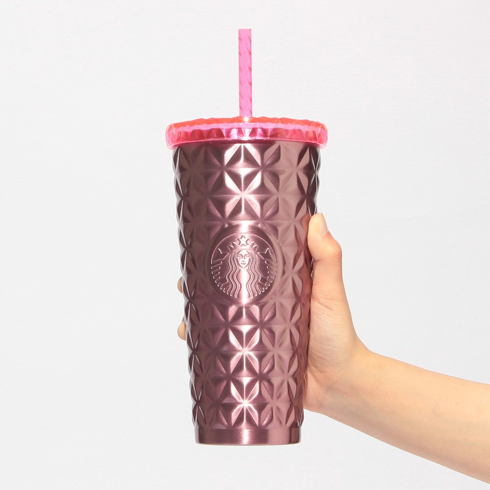 Vaso térmico de acero inoxidable para bebidas frías, color rosa, 591 ml. Starbucks Japon Summer 2026