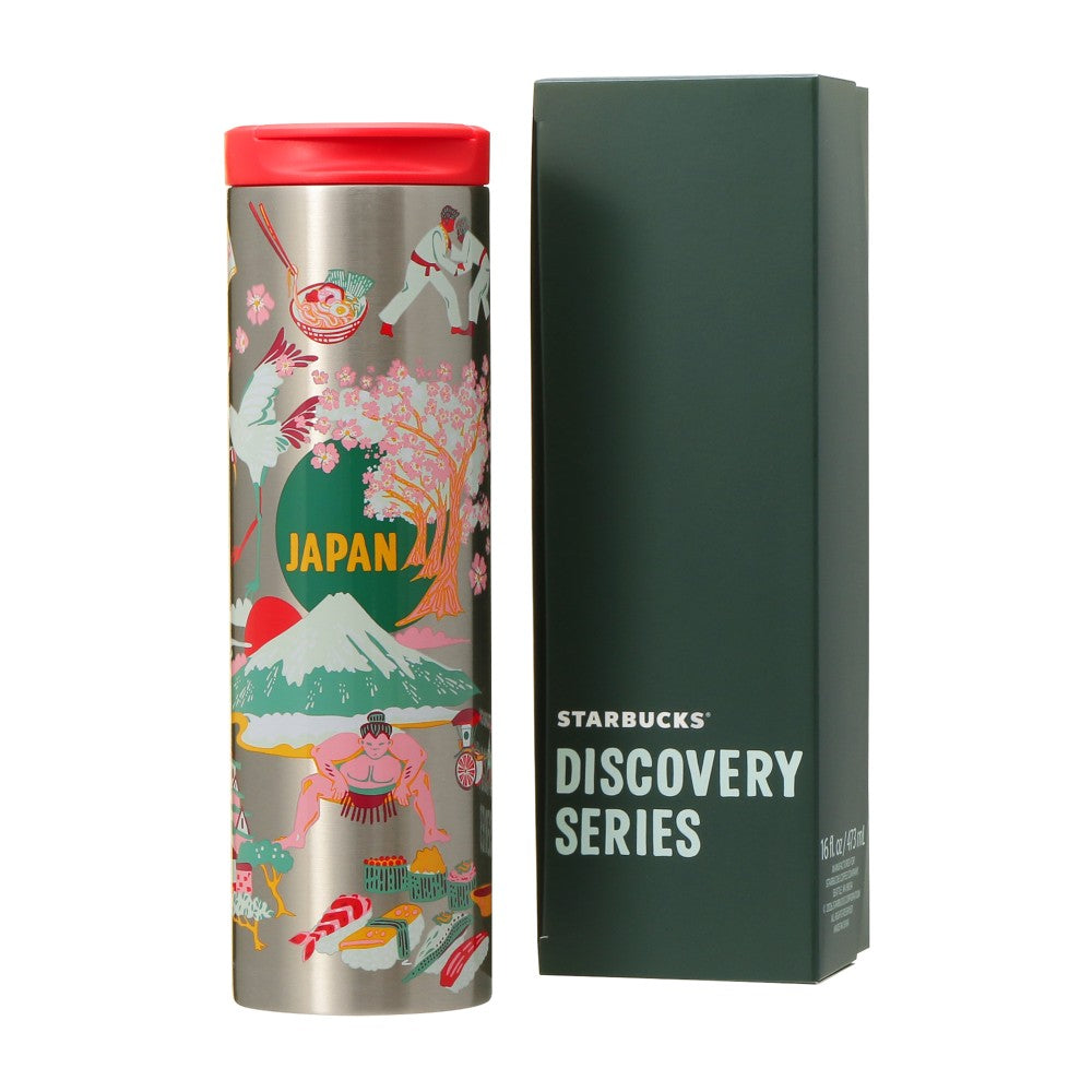 Botella de acero inoxidable Discovery Series, fabricada en Japón, 473 ml. Starbucks JAPAN Design 2026