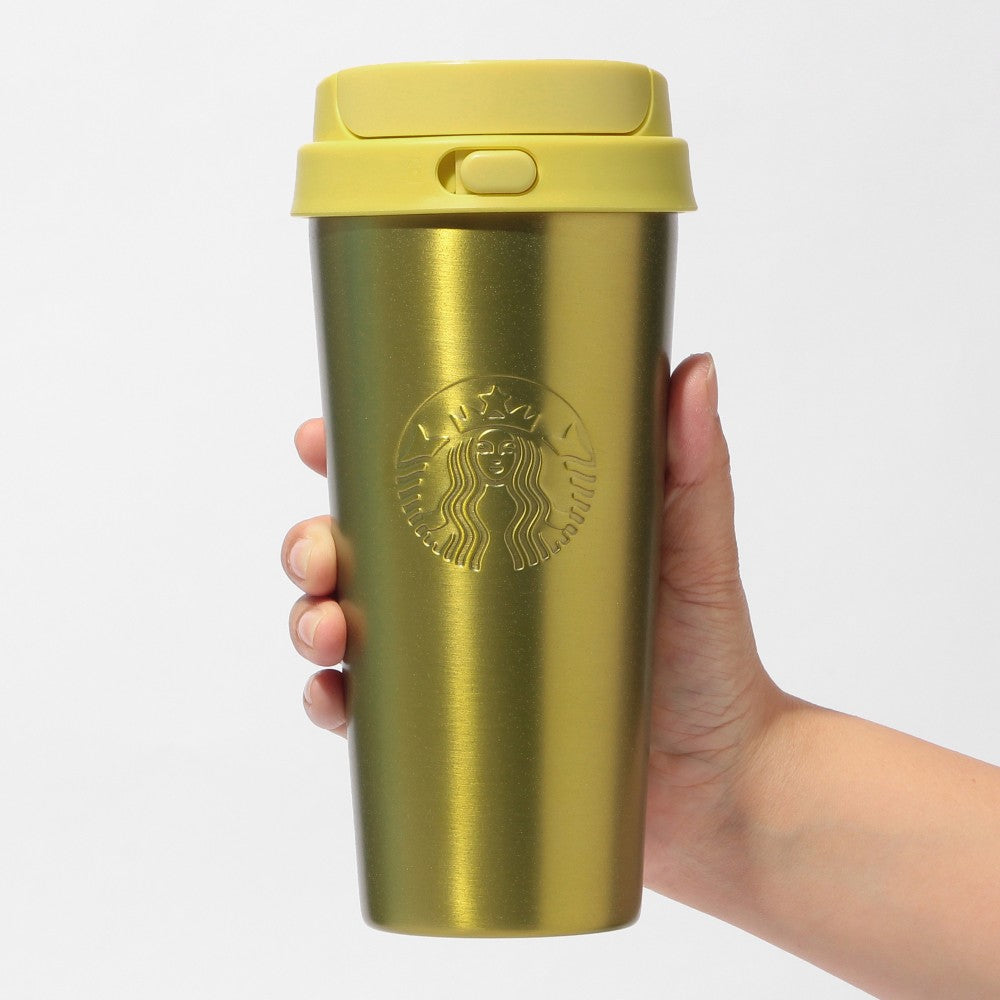 Botella TOGO de acero inoxidable, amarillo brillante, 473 ml Starbucks Japon 2026