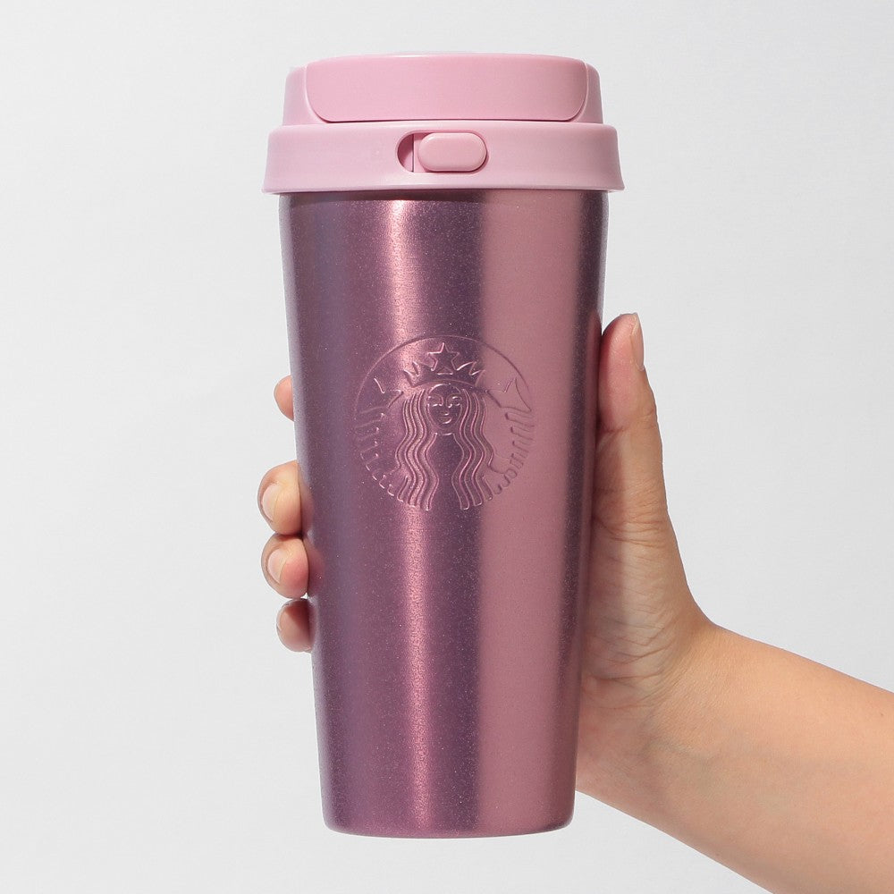 Botella de acero inoxidable para llevar, rosa brillante, 473 ml. Starbucks Japon 2026