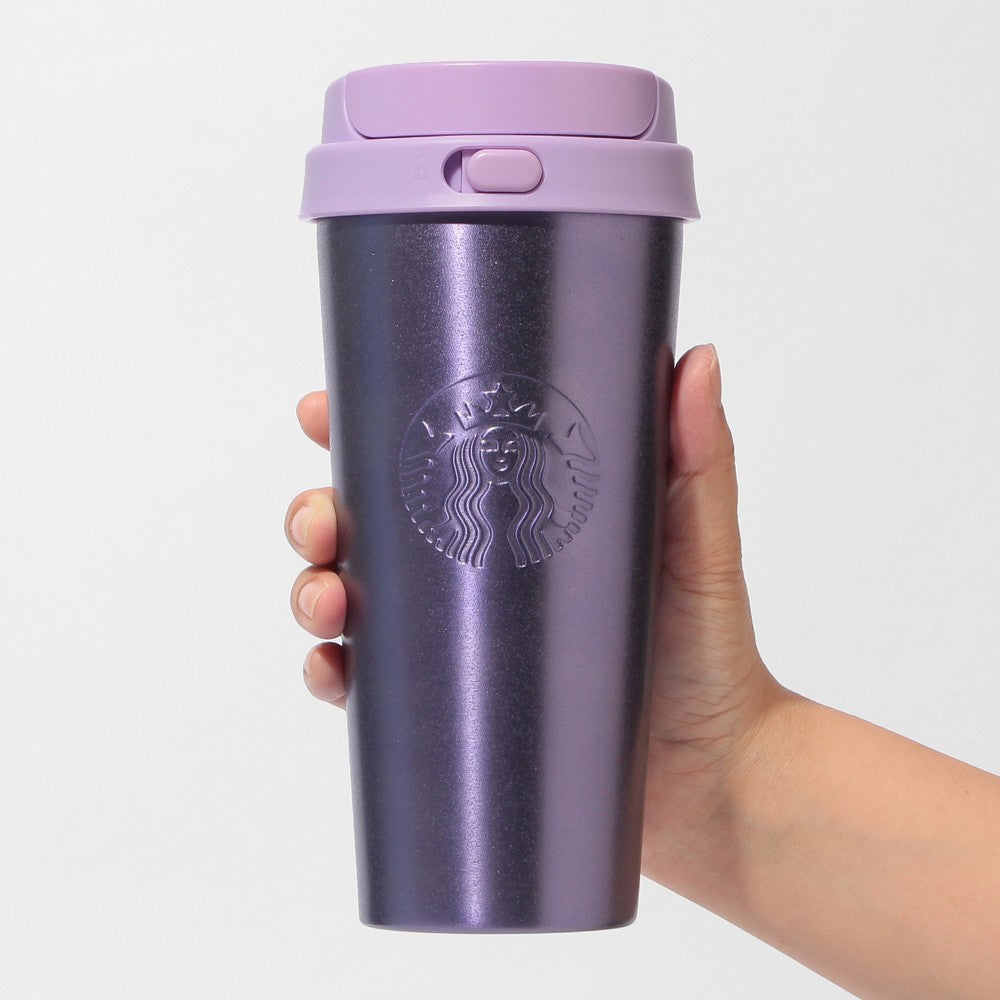 Botella TOGO de acero inoxidable, color morado brillante, 473 ml.Starbucks Japon 2026