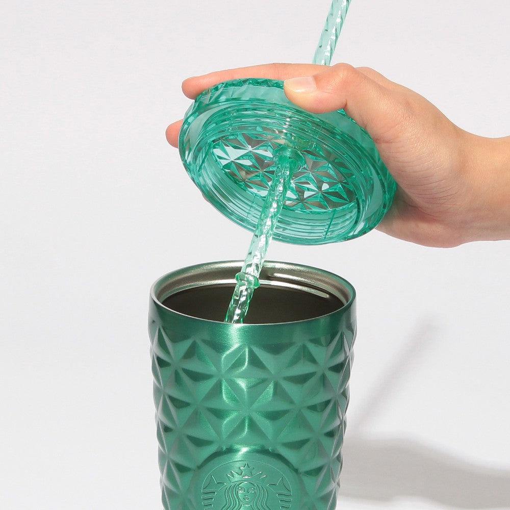 Vaso térmico de acero inoxidable para bebidas frías, color verde, 591 ml. Starbucks Japon Summer 2026