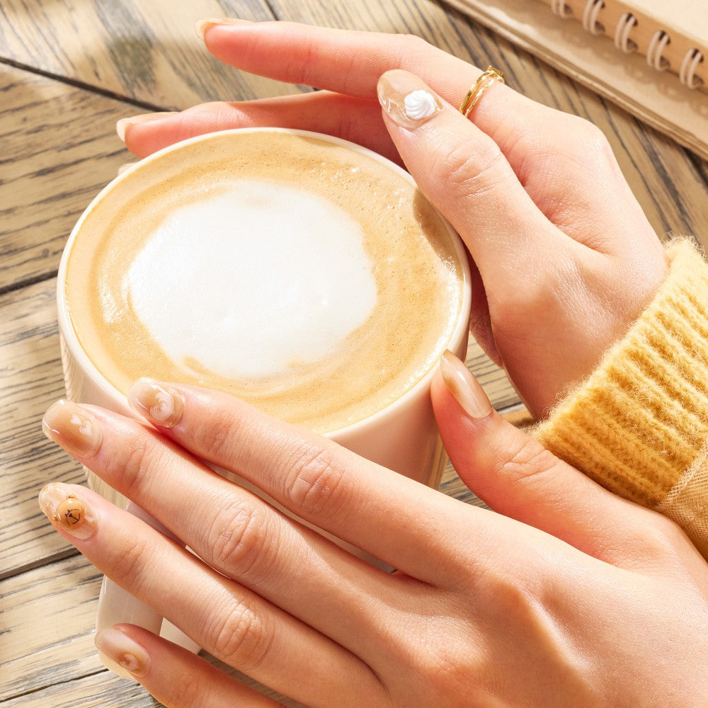 ohora + STARBUCKS Gel Nail Stickers Double Tall Latte