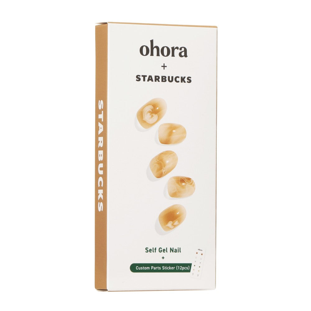 ohora + STARBUCKS Gel Nail Stickers Double Tall Latte
