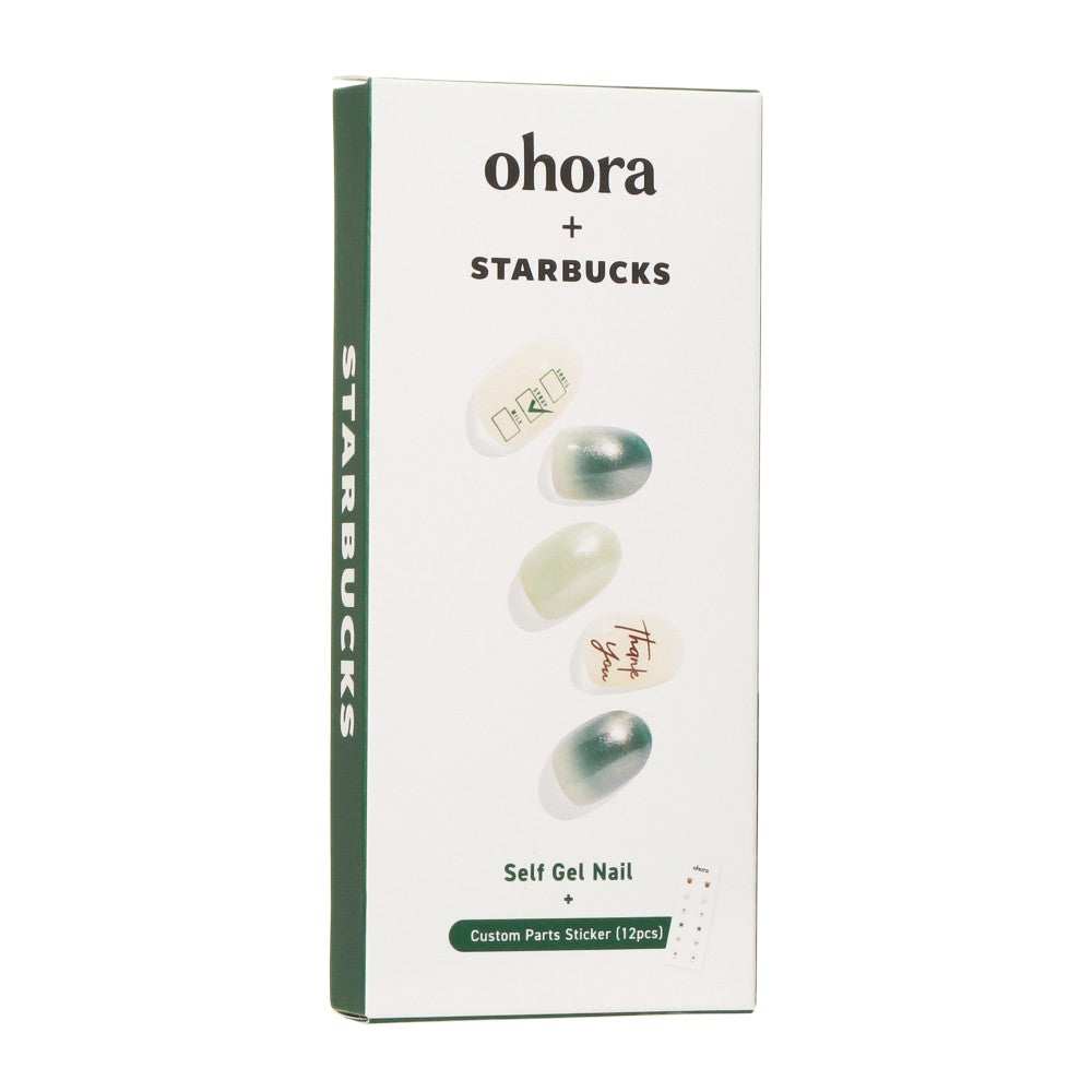 Pegatinas de uñas de gel ohora + STARBUCKS - Verde Starbucks Japon