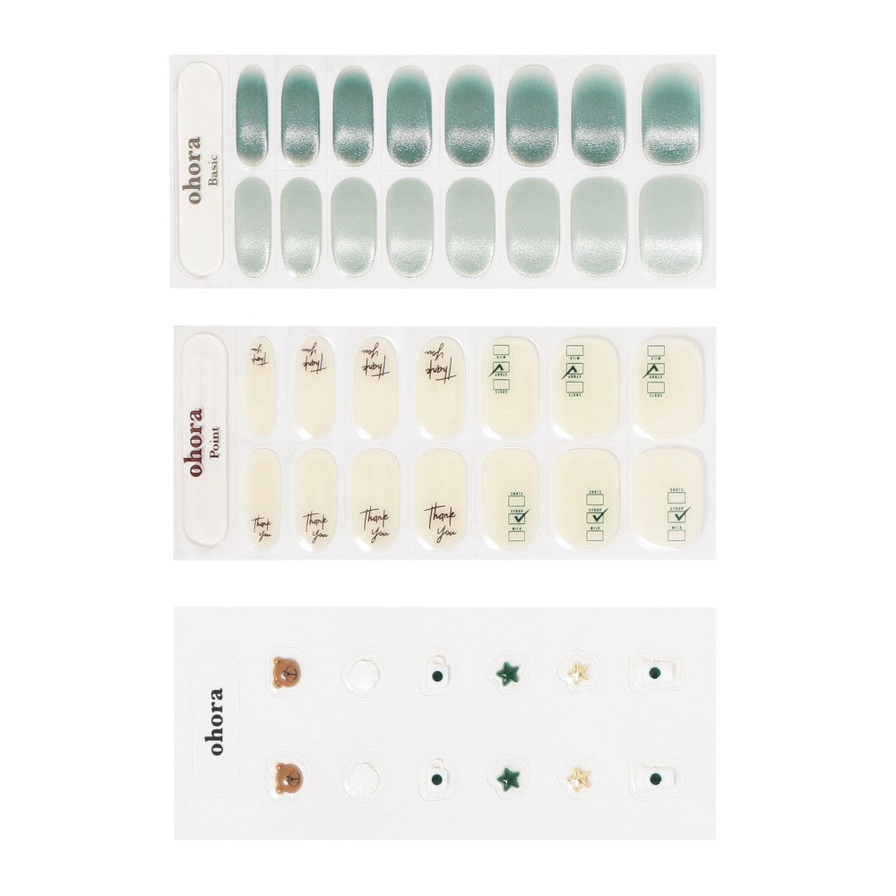 Pegatinas de uñas de gel ohora + STARBUCKS - Verde Starbucks Japon