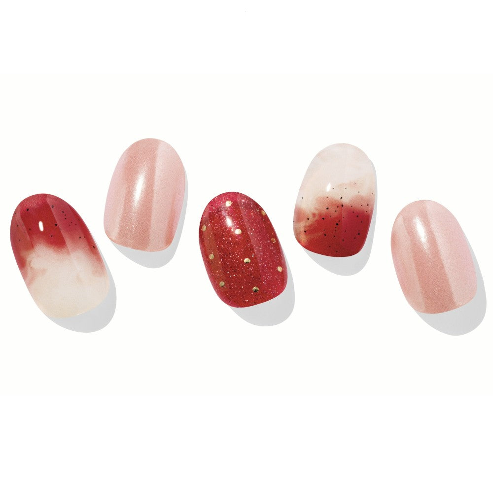 Pegatinas de uñas en gel ohora + STARBUCKS - Leche de fresa
