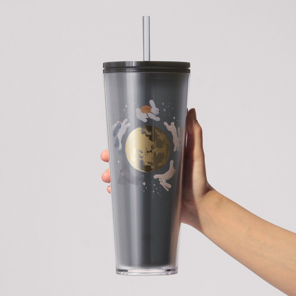 Vaso térmico para bebidas frías del Festival de Otoño 2026, diseño de conejo azul marino, 710 ml Bunny Autumn Festival Japon 2026