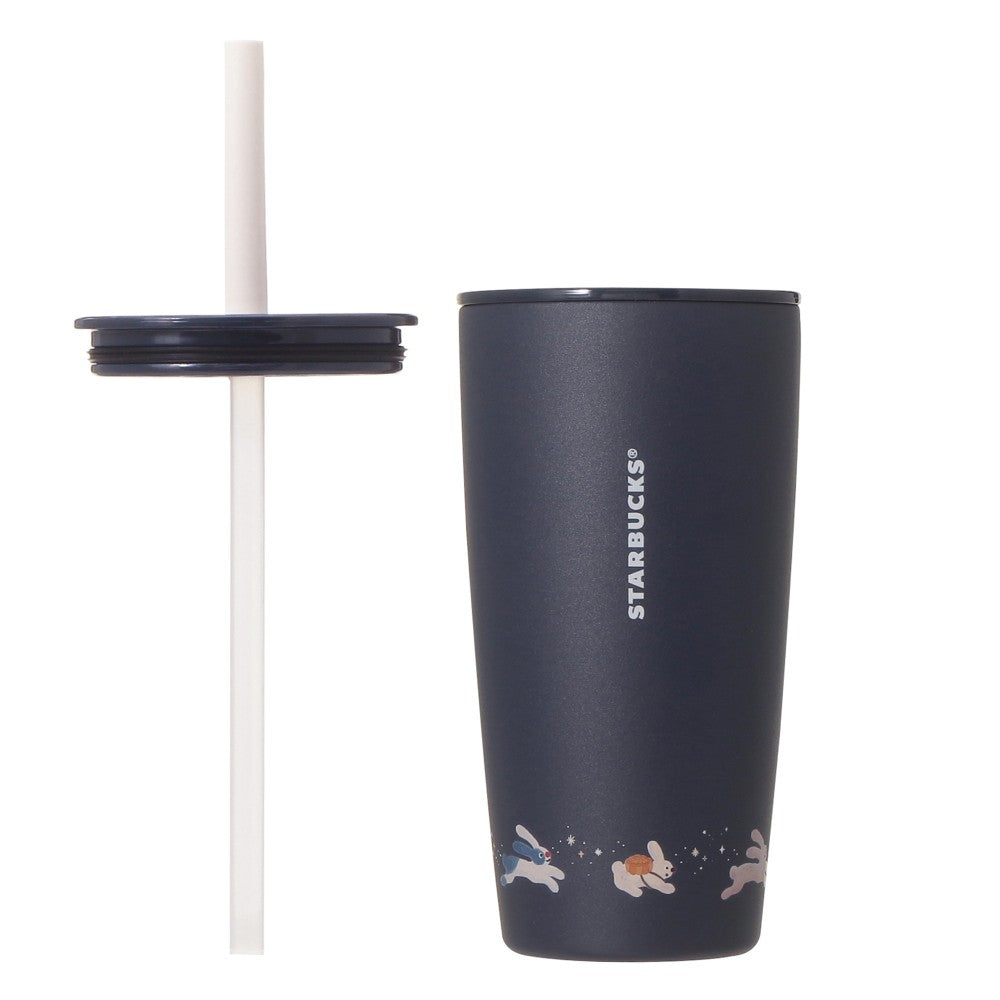 Vaso térmico de acero inoxidable MiiR Rabbit Navy de 473 ml con tapa de repuesto para el Festival de Otoño 2026. 473 ml Bunny Autumn Festival Japon 2026