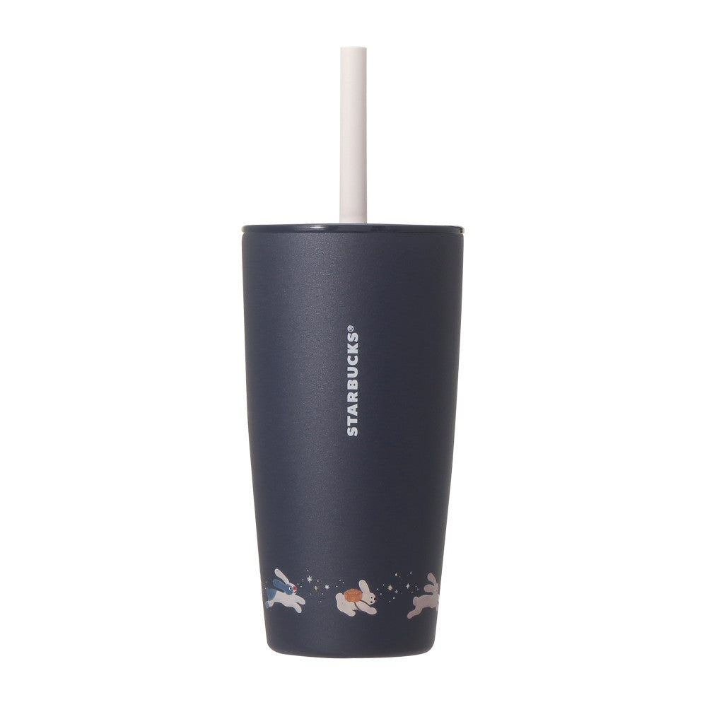 Vaso térmico de acero inoxidable MiiR Rabbit Navy de 473 ml con tapa de repuesto para el Festival de Otoño 2026. 473 ml Bunny Autumn Festival Japon 2026