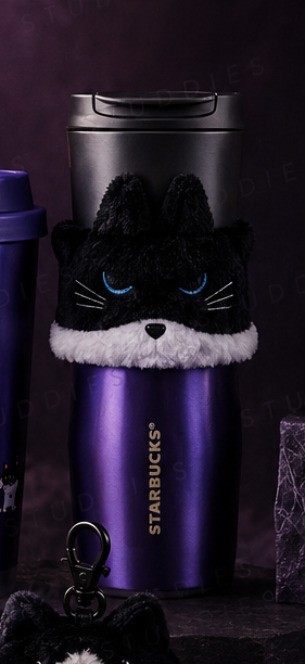 Starbucks Halloween Tailandia 2026 | Spooky Meowchestra Tumbler con Cat Sleeve 16 oz 🐈‍⬛🎃