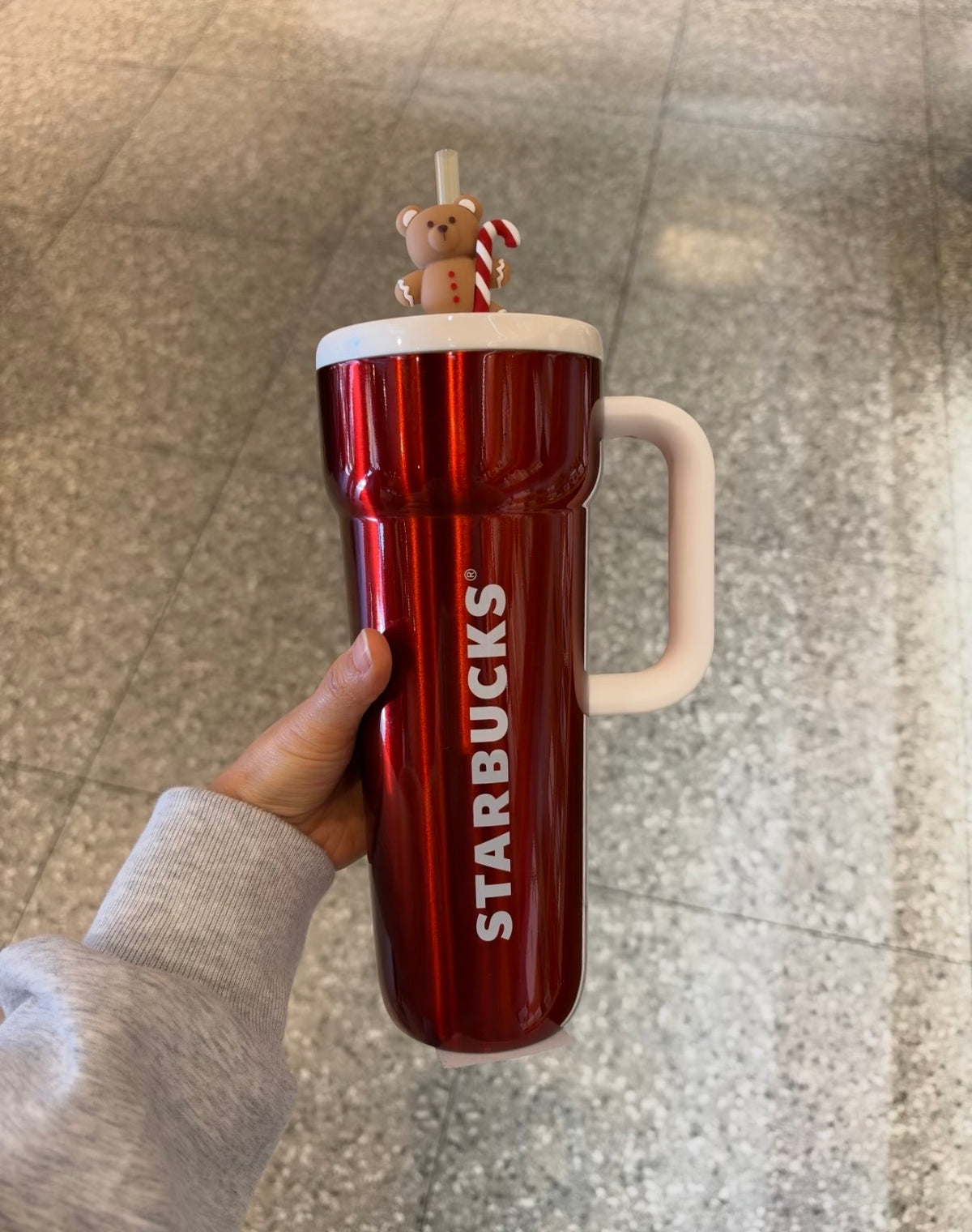 Starbucks Korea Christmas 2026 Vaso Rojo con Asa 24 oz