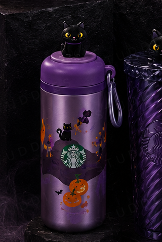 Termo halloween 2026 Asia Starbucks con gatito stopper 12 oz