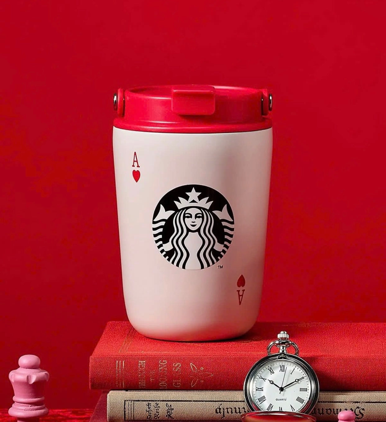 Starbucks Korea Vaso de Acero Valentine Playing Cards – Love Our Sweet Hour (Edición Limitada)
