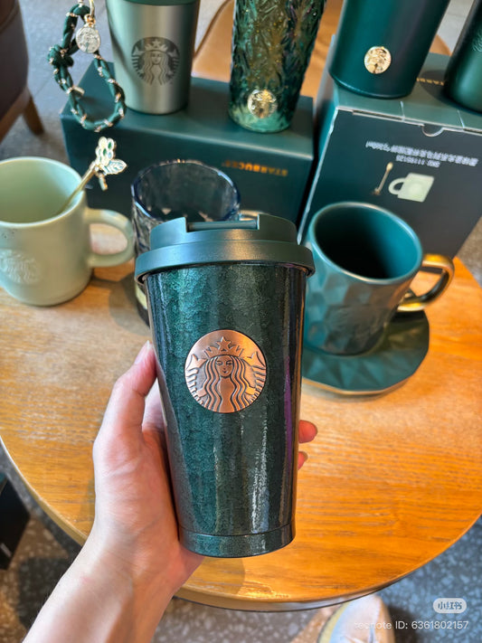 Starbucks 2026 China Summer Dark Green Siren Logo 14oz SS Tumbler with gift box