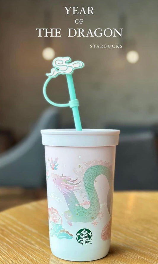 Thailand Year of The Dragon Stainless Steel Straw Cup