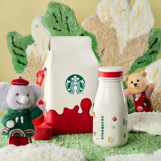 Termo de Acero Inoxidable con Bolsa Starbucks China 2024 Christmas cute Winter  234ml