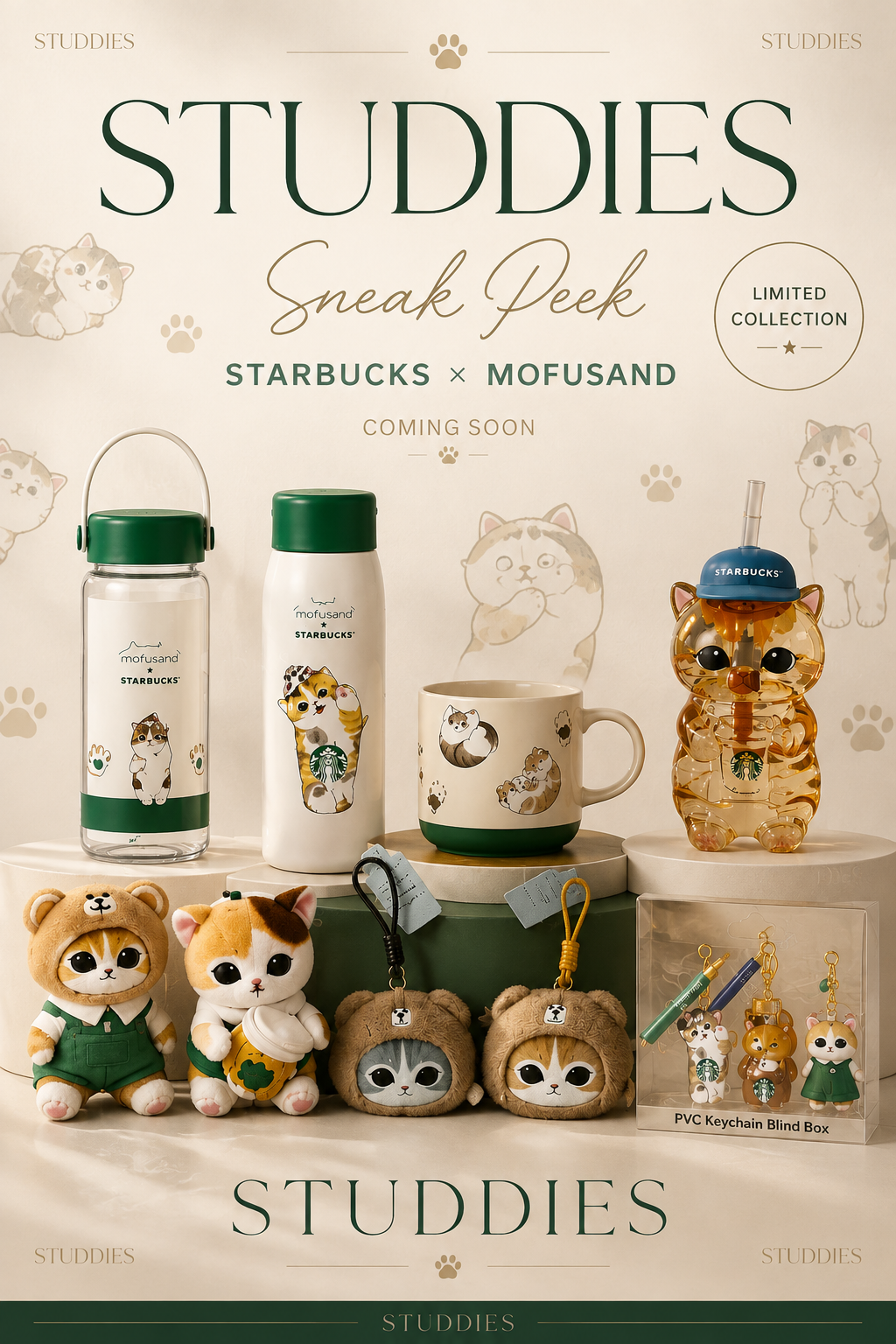 Apartado pre venta llavero plushie mofusand x Starbucks 2026