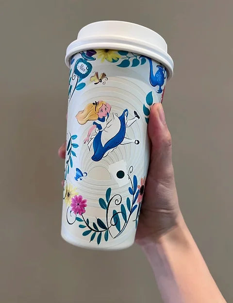 Disney x Starbucks China Alice in Wonderland Vaso Acero Inoxidable