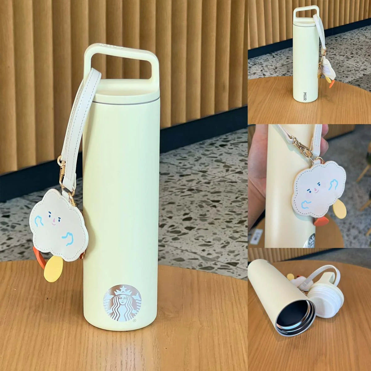 Termo de acero inoxidable Miir con charm de nube  Rain and Shine China Summer 2024