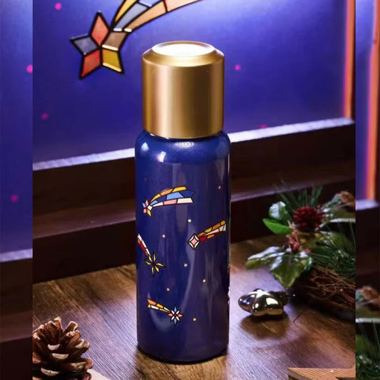 Botella acero inoxidable Starbucks China 2024 Christmas Colorful Kaleidoscope Series Magnetic 500ml