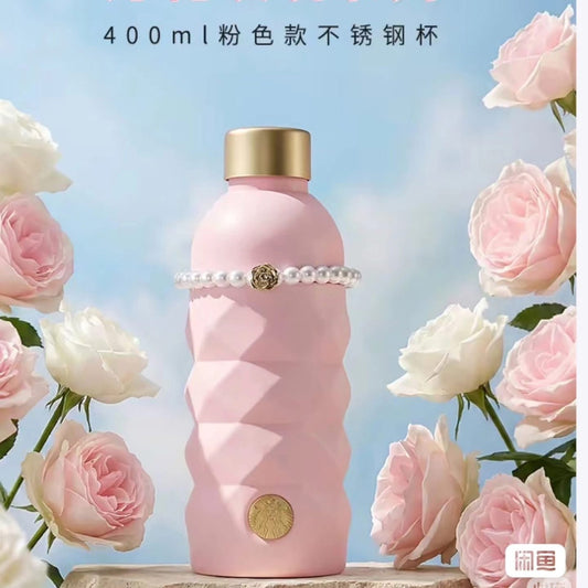 Starbucks blossom 2026 China botella acero inoxidable  Rose Pink Dion 14oz SS Tumbler