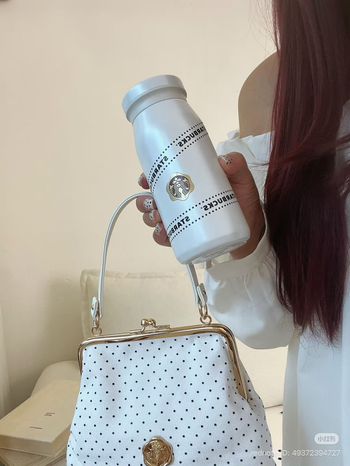 Starbucks China Polka Dot Wonderland 2026 · 350ml Letter Stainless Steel Tumbler with Small Bag