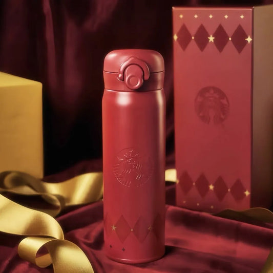 Starbucks 2025 China Warm Christmas Red Siren Logo 17oz SS Tumbler