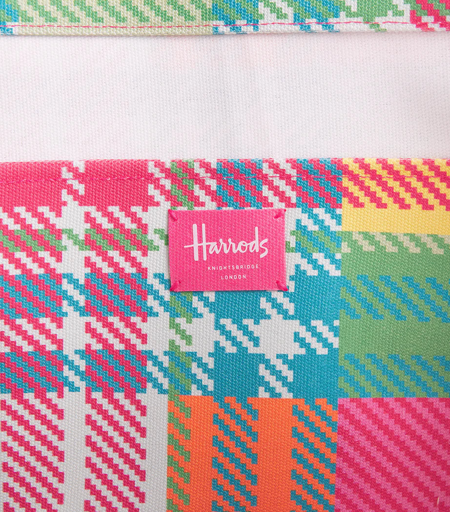 Harrods Large Madras Check Tote Bag