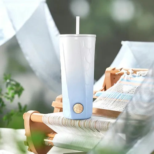 Azul Ombre Stainless Steel Scale Straw Cup China Icy Blue 2024