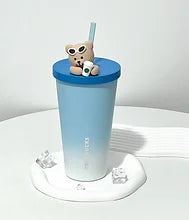 Summer Beach Vaso Acero Inoxidable con popote y Oso China Summer 2024