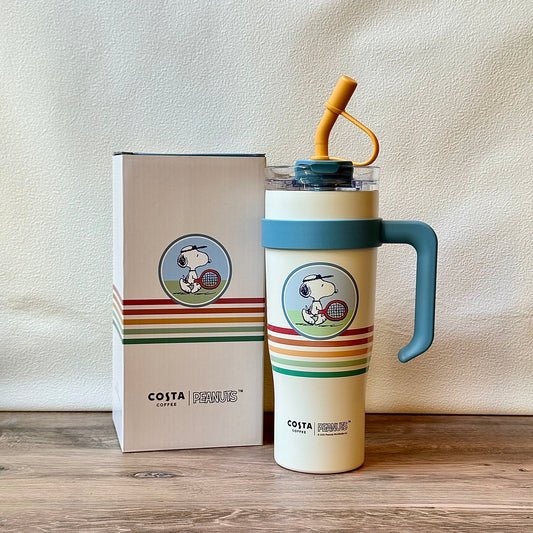 Termo de Acero Inoxidable Snoopy Double Drinking Ways Tennis SS Cup Snoopy x Costa Coffee 2026