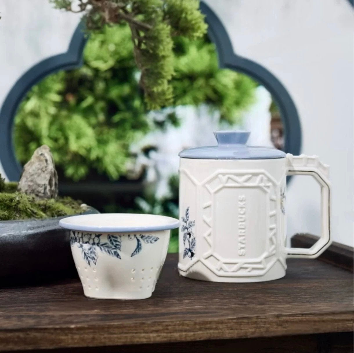 Jarra y Taza para té Vintage Style Oriental Secret Garden China 2025 420ml