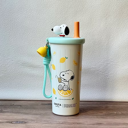 Vaso de Acero Inoxidable Snoopy Fruits SS Straw Cup Snoopy x Costa Coffee 2026  710ml / 24oz