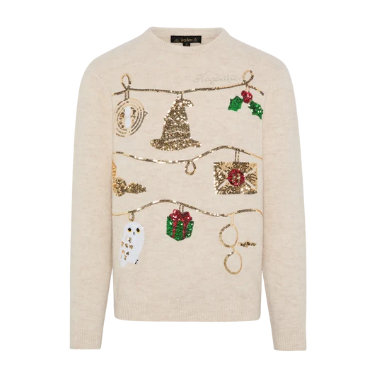 Hogwarts Christmas Sequin Knitted Jumper